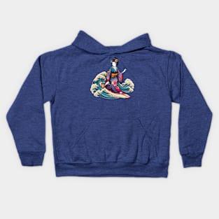 Surfing geisha Kids Hoodie